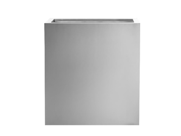 STEEL - High rectangular stainless steel plant pot with automatic watering by Hobby Flower - view 2